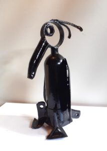 pinguin kunstwerk oud ijzer voor buiten pingu schrootkunst schroot kunst